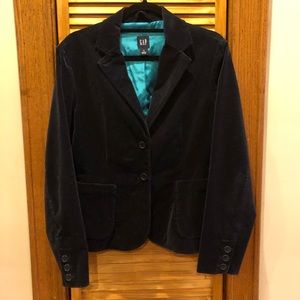 Gap Navy Blue Velvet Blazer - Size 12